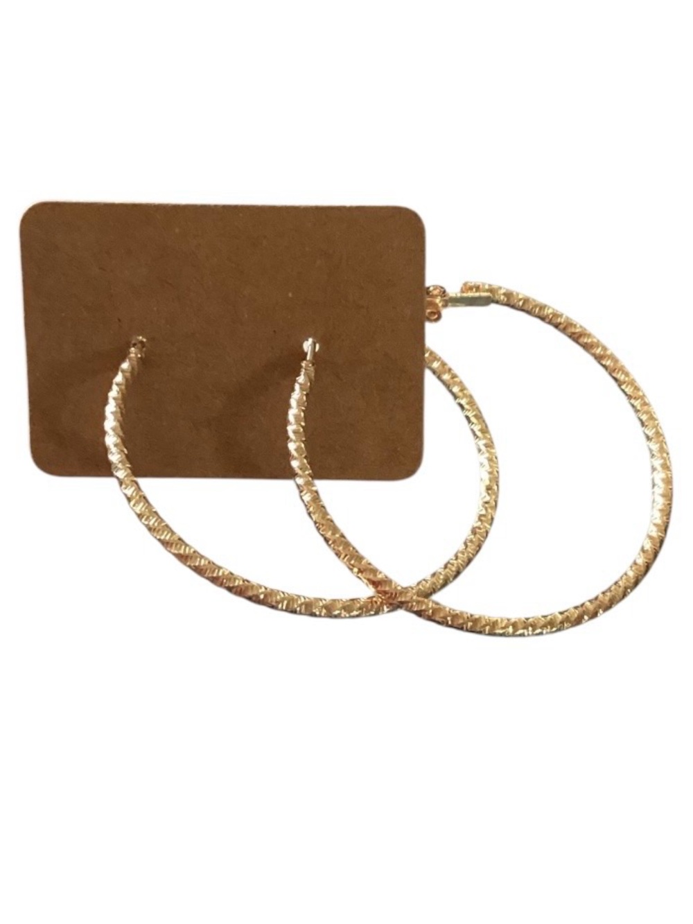 Dainty Swirl Gold Tone Lever Back Hoop Earrings (NWT)